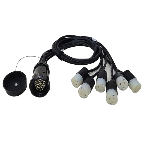 JUNMAN 19pin Socapex to Edison Power Cable 5ft 1.5meters Length 13AWG for Power Distro 1pc Pack