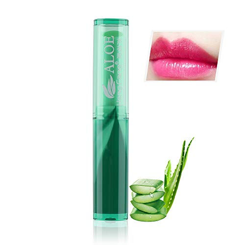 oceaneshop Aloe Vera Lipstick, Temperature Color Changing Lipbalm Lip Gloss, Moisturizing Nutritious Longlasting Lip Tint