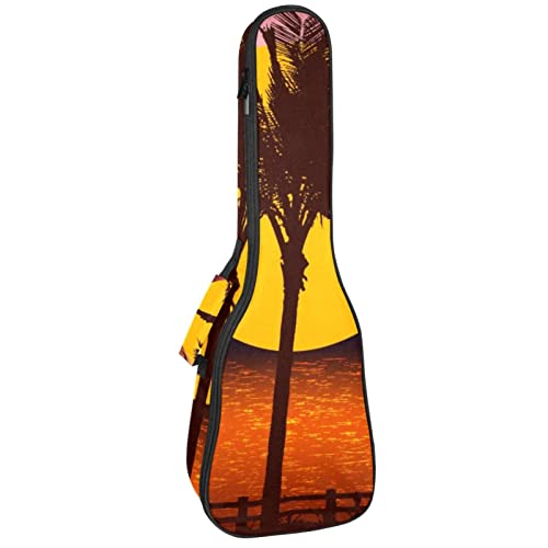 Sac à dos pour ukulélé concert et soprano rembourré 10mm motif sunset