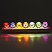 Tressify Led Lighted Crystal Orb Collection, 7 Colored Energy Balls with Symbols, 1.5 Inch Glass Spheres & Wooden Display Base, Room Decor and Focus Tool