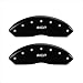 SET OF 4 CALIPER COVERS, ENGRAVED FRONT AND REAR: MGP, BLACK POWDER COAT FINISH,
