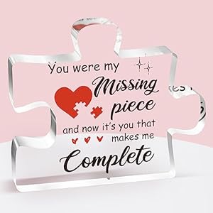 Gifts for Her Delicate Romantic Girlfriend Birthday Gifts Acrylic Puzzle Piece 39 x 33 Anniversary Birthday Meaningful Mothers Day Gifts for Wife HerHim Ideas