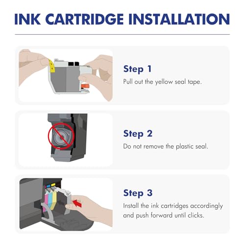 Image of Cool Toner LC401XL LC401 MFC-J1010DW Ink Cartridges for Brother Printer LC 401 401XL for MFC-J1010DW MFC-J1170DW MFC-J1012DW MFC-J1800DW MFC J1010DW - 4 Pack High Yields Black Cyan Magenta Yellow