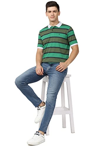 Image of Peter England Men's Cotton Blend Regular Fit Polo Shirt