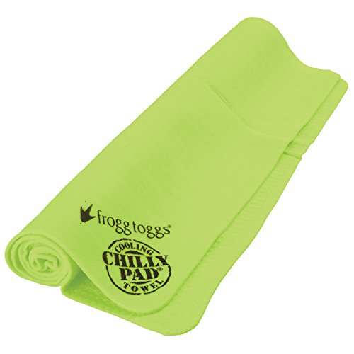 Frogg Toggs Chilly Pad Cooling Towel, HiVis Lime Green, Size 33" x 13"
