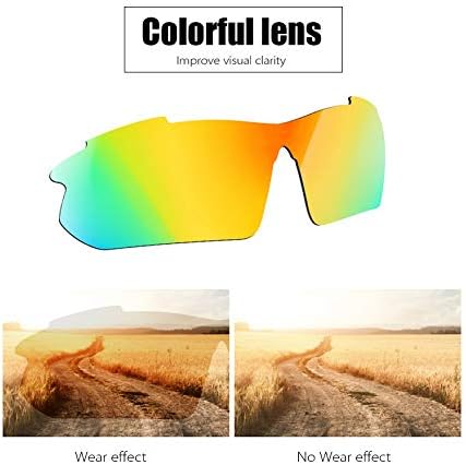 Polarized Interchangeable Motorcycle Sunglasses Unbreakable UV400 Rider Glasses TR90 with 5 Interchangeable Lenses for Men Women Running Golf Fishing Hiking Baseball - Image 5