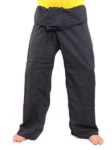 jing shop Thai Fisherman Pants Solid Color Cotton Mix One Size Extra Long