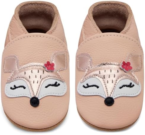 IceUnicorn Krabbelschuhe Baby Lauflernschuhe Jungen Mädchen Weicher Leder Babyhausschuhe Kleinkind Rutschfeste Lederschuhe Baby