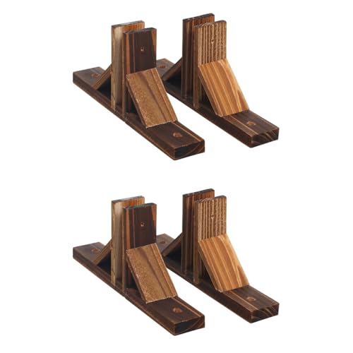 Happyyami 4 Pièces Diviseur de Pièce Pieds de Support Clôture de Jardin en Bois Triangle Base Support de Treillis de Jardin Anti-tilt pour Décoration...