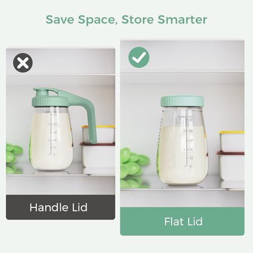 Image of Momcozy Glass Breast Milk Pitcher Lid, Dishwasher Safe Food Grade Caps 1pc