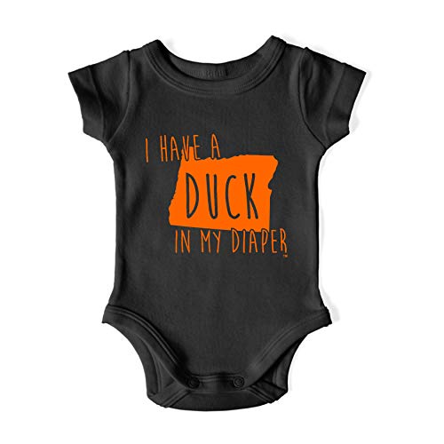 In My Diaper I Have A Duck Oregon State Sports Pride 6 Months Black