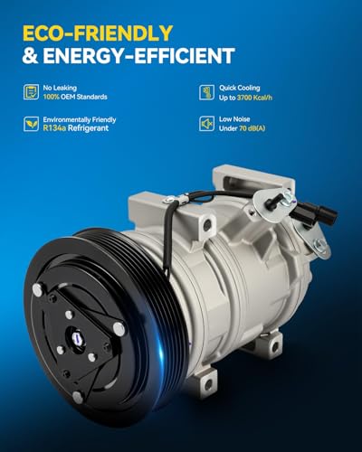 Image of PHILTOP 158334 NEW Air Conditioner AC Compressor with Clutch for Acura MDX 2007-2013, ZDX 2010-2013, Honda Odyssey 2008-2017, Pilot 2008-2015, Ridgeline 2009-2014