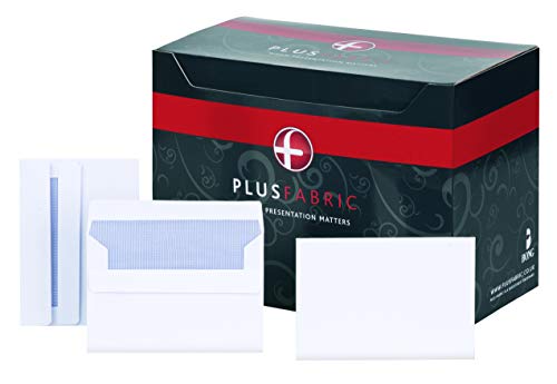 Plus Fabric C6 White 120gsm Self Seal Wallet Box of 500 Envelopes