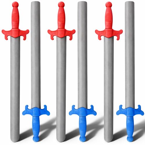 Liberty Imports 6 PCS Giant Foam Swords, Large 1:1 Scale Strong Toy Weapons, Kids Medieval Warrior...