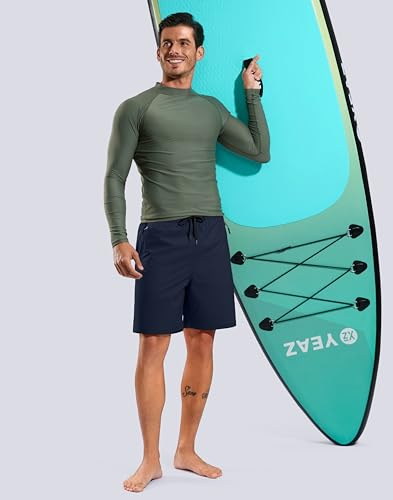 Image of G Gradual Mens Swim Trunks with Compression Liner 7 inch /9'' Quick Dry Board Shorts Swimsuit Bathing Suit for Men Zipper Pockets