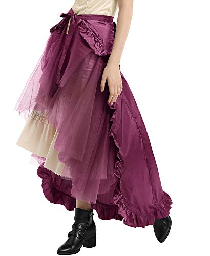 Zexxxy Steampunk Pirate Skirt Ladies Girls Middle Ages Vintage Skirt Irregular Steampunk Gothic Skirt Purple 2XL steampunk buy now online Zexxxy Steampunk Pirate Skirt Ladies Girls Middle Ages Vintage Skirt Irregular Steampunk Gothic Skirt Purple 2XL steampunk buy now online