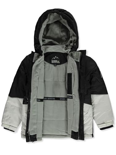 Boys' 2-Piece Snowsuit Jacket Set Outfit - black, 73