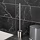 Bambelaa! Lange Klobürste Wc-Bürste WC-Garnitur WC-Bürstenhalter Edelstahl Glas Silber Schwarz (ca. 67 cm)