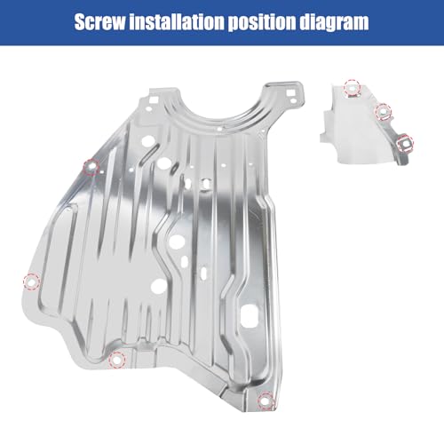 Image of Engine Splash Guard Shield Under Car Shield Cover Compatible with Honda Accord 2018 2019 2020 2021 2022,74116-TVA-A00 74116TVAA00 Engine Splash Guard,Aluminum Engine Case Guard