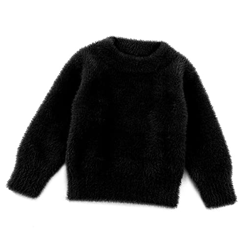 Curipeer Baby Sweater Solid Ruffle Basis Pullover Sweater Turtleneck Longsleeve Fall Clothes for Baby Girl and Boy 6M-4T