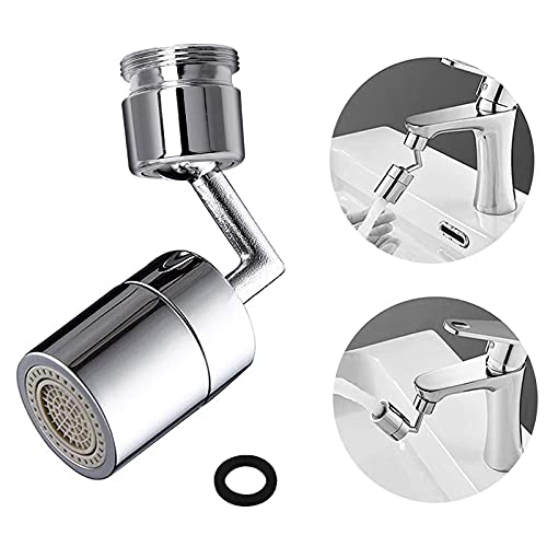 KAMEUN 720 Degrés Aérateur de Robinet, Réglable Filtre Rotatif, Economiseur d'eau, Extension de Douche de Robinet pour éviers de Cuisine, Salle de Bain (720°) Cover