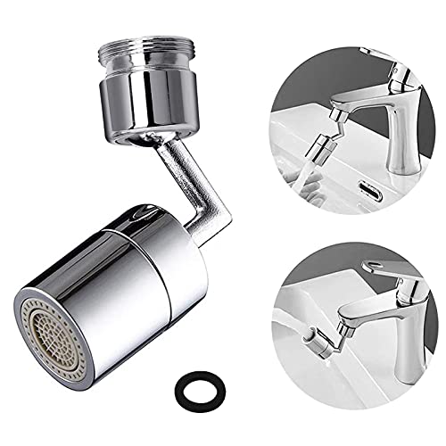 KAMEUN 720 Degrés Aérateur de Robinet, Réglable Filtre Rotatif, Economiseur d'eau, Extension de Douche de Robinet pour éviers de Cuisine, Salle de Bain (720°)