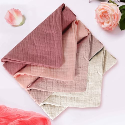 RUGBOL Paquete de 4 paños faciales de Muselina, Toallas Reutilizables para Cuidado de la Piel, Limpieza Diaria y Viajes, para Mujeres y Hombres - imagen 7