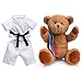 HollyHOME Karate Bear Stuffed Animal Teddy Bear in Karate Uniform Unique Toy Gifts for Kids and Karate Lovers Holiday Birthday Valentine 16 inches