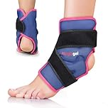 Magic Gel Ankle Ice Pack Wrap for Swelling, Reusable Hot and Cold Therapy, Foot Ice Pack for Ankle Injuries & Achilles Tendonitis Relief