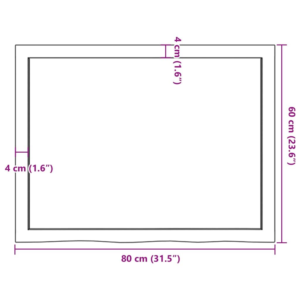 vidaXL Encimera de Baño, Tablero Plegable de Mesa, Encimera de Estantería Escritorio, Encimera para Armario, Madera Maciza sin Tratar