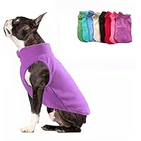 JACKO & CO Fleece vest trui met riem ring - zacht lichtgewicht ademend voor puppy's kleine tot middelgrote honden, kittens, katten, chihuahua - warm voor herfst /herfst/winter