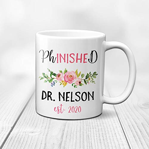 PhinisheD Coffee Cup | PhD Graduation Mug | Personalized PhD Gift | PHd Graduation Gift | Phinally Done | PhD Present