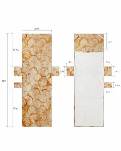 Vintage Brown Beach Lounge Chair Towel Cover, Soft Chaise Lounge Towel with Side Pockets Patio Pool Chairs Cover for Beach/Pool Sunbathing 29x85 Coffee Farmhouse Abstract Art