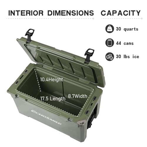 Image of EchoSmile 25 /30 /35 /40 /60 /75 Quart Rotomolded Cooler, Built to Stand up to The Rigors of The Journey