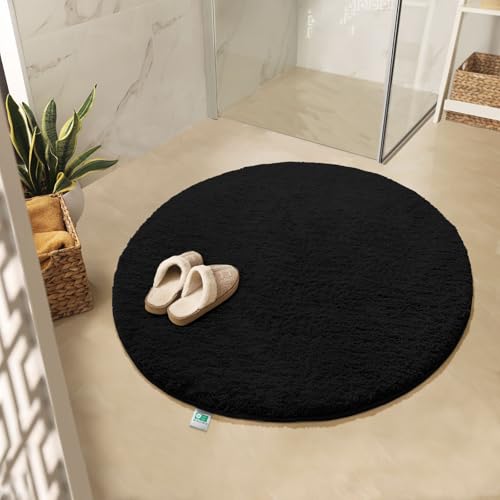 KARAT Badematte Sky, Badteppich in Rund, Dichtes, Flauschiges Wohlgefühl...