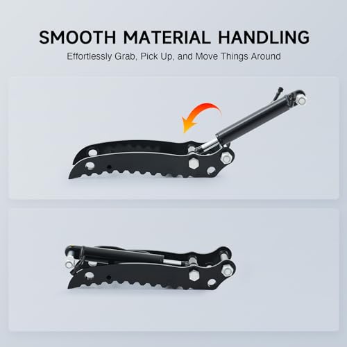 CREWORKS Hydraulic Thumb Clip Attachment, Mini Excavator Attachment with 2 Hydraulic Hoses, Mini Excavator Thumb, Heavy Duty Hydraulic Backhoe Excavator Thumb for Small Digger