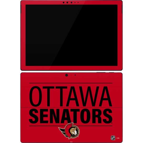 Skinit Decal Tablet Skin Compatible with Surface Pro 7 - Officially Licensed NHL Ottawa Senators Lineup Design