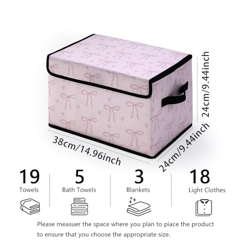 Image of Stackable Clothes Storage Bins with Lids 3 Pack | Closet Organizers Fabric Box for Home and Office,Blanket Clothes Organizers,Under Bed Storage Containers