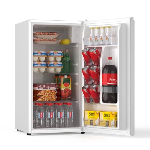 Image of Magic Chef 3.2-cu. ft. Mini Fridge in White, Small Compact All Refrigerator with No Freezer for Bedroom, Apartment, Dorm Room, Office
