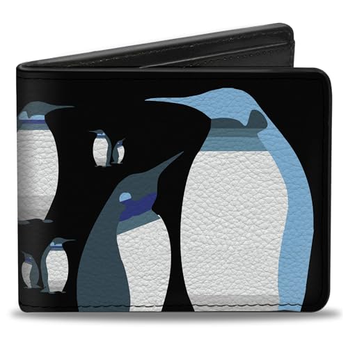 Buckle-Down Men's Wallet, Bifold, Emperor Penguins Gray Blues, Vegan Leather, Multi, 4.0