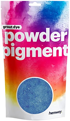 Hemway Grout Powder Pigment Metallic Royal Blue 100g | Coloured Dye for Grout, Suitable for Kitchen & Bathroom, High Colour Saturation
