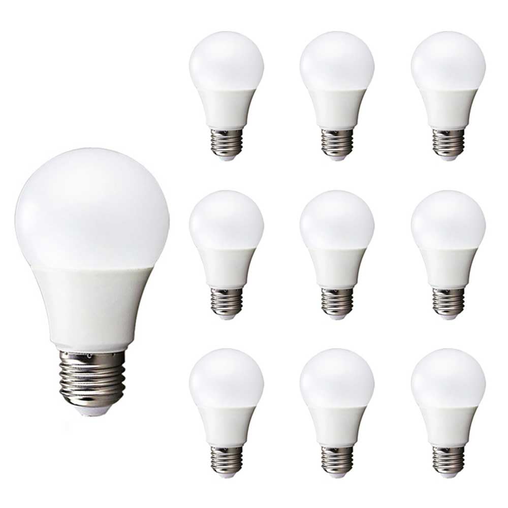 Paquete de 2/10 bombillas LED de aluminio, equivalente a bombilla de 50 W, bombillas LED de 15 W 1500 lm, luz blanca diurna de 6500 K, bombillas de ahorro de energía E27 de alto brillo A60 para