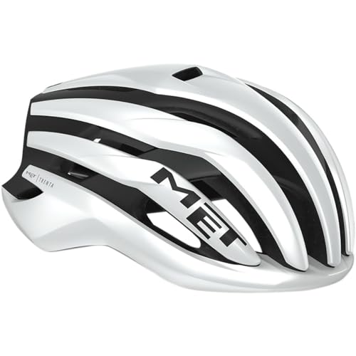 MET Trenta MIPS Road Bike Helmet, White/Black Matte/Glossy, Large