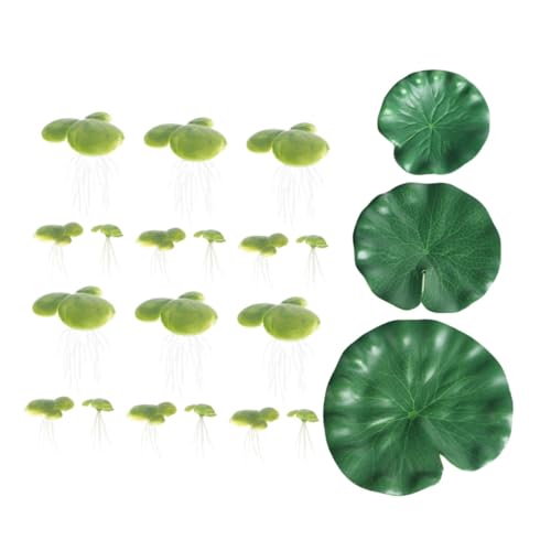 BESTonZON 21 Piezas Artificiales Flotantes para Decoración de Estanques y Simulación Realista para y