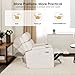 BarberPub Electric Lash Recliner Chair with Adjustable Headrest, Dual Motor Spa Facial Bed for Estheticians, Eyelash Extensions, Nails & Beauty, USB & Type-C Ports, Cup Holders 9904 (Off-White)