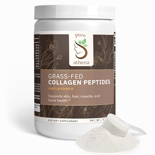 Type I & III Unflavored Collagen Powder - Grass Fed Collagen Peptides for Joint Support, Bone Health, Hair, Skin, & Nails - Hydrolyzed Collagen, Zero Sugar, Dairy & Gluten Free (14 Servings)