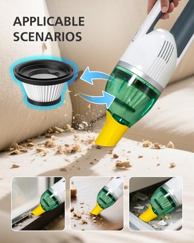Image of 12 Pack Vacuum Filter Replacement Compatible with Compact Cordless Vacuum Cleaner as Seen on TV, Washable and Reusable Vac Replacement Parts