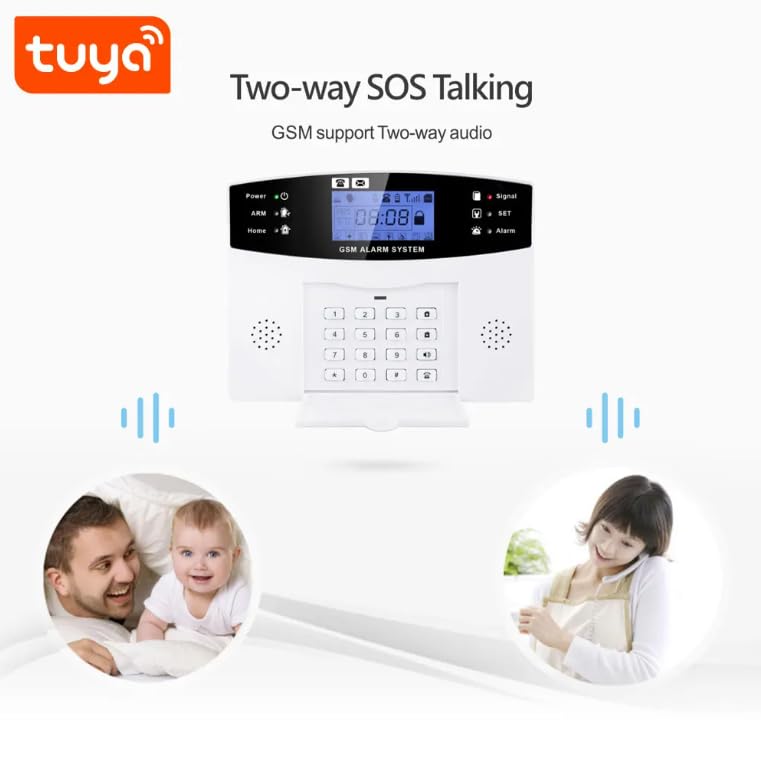 Générique Système d'alarme Domestique PST Tuya GSM WiFi – Accessoires : Application, SOS et Bouton de Panique