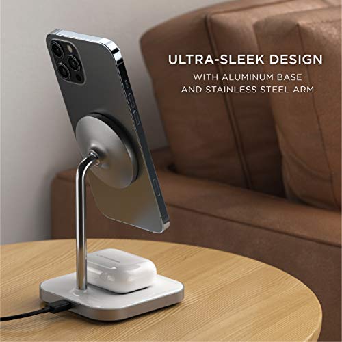 Satechi Aluminum 2-in-1 MagSafe Charging Stand for iPhone & AirPods — view 6