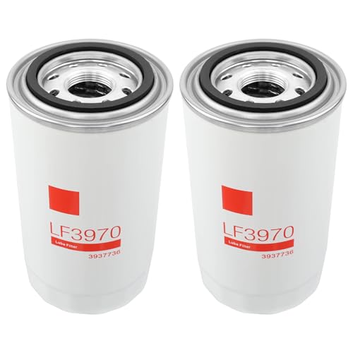 LF3970 Oil Filter Compatible with Cummins ISB QSB 5.9L/6.7L Diesel Engine Replaces P550428 P551019 3937736 3937144 B7177 (2 Pack)